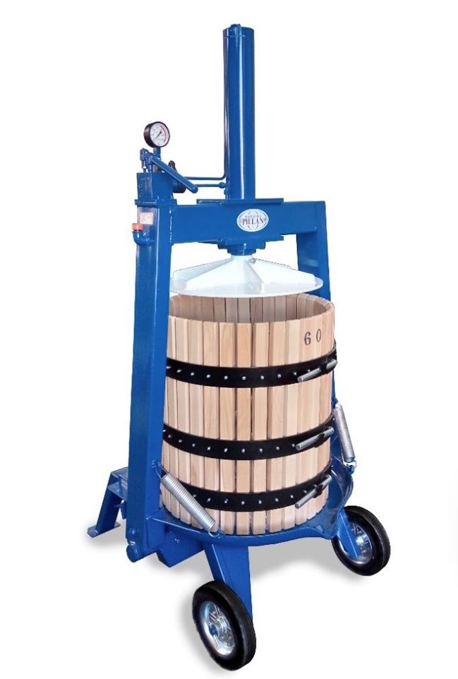 Hydraulische Obstpressen, manuell und elektrisch, mit Zubehör