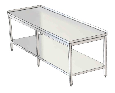 Arbeitstisch mit Grundboden, Höhe= 850mm, BxT: 2800 x 800 mm