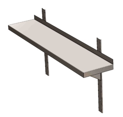 Wandborde aus Edelstahl mit 1 Etage