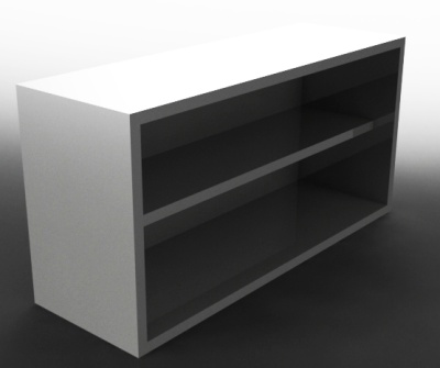 Cr- Wandhängeschrank offen, HxT: 600x400mm, Breite: 1900