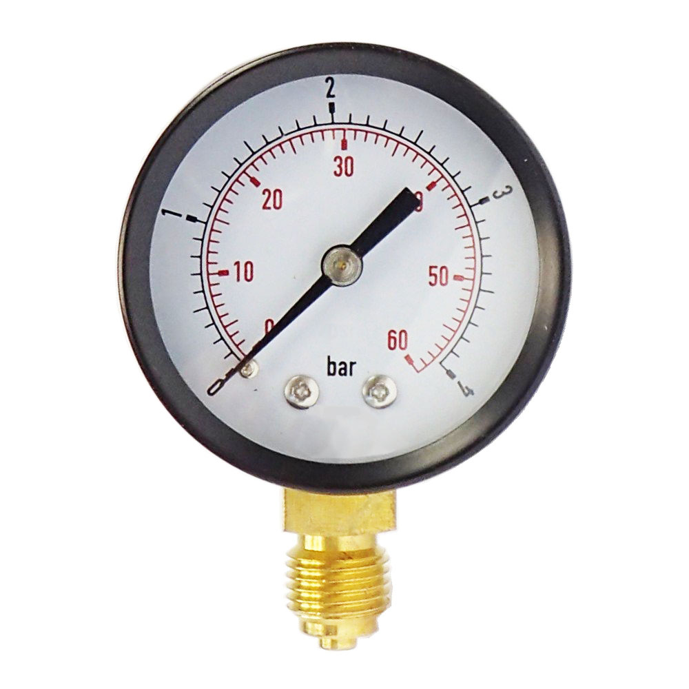 Manometer auf Industrie-Rohr, Wasserdruck zu messen Stockfotografie - Alamy