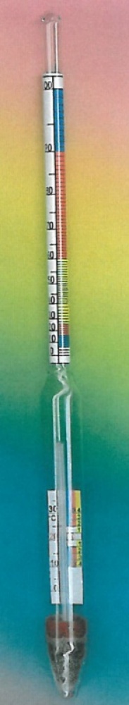 Bierspindel groß 0-20 Gew % mit Thermometer