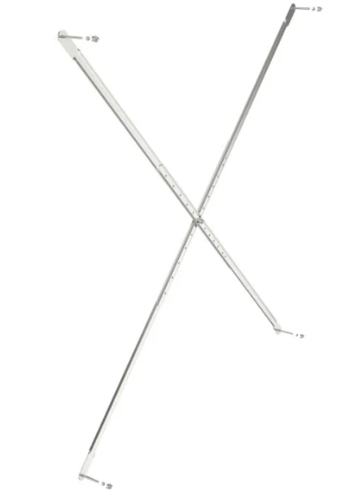 Kreuzverstrebungen und Längsverbinder für Edelstahlregale