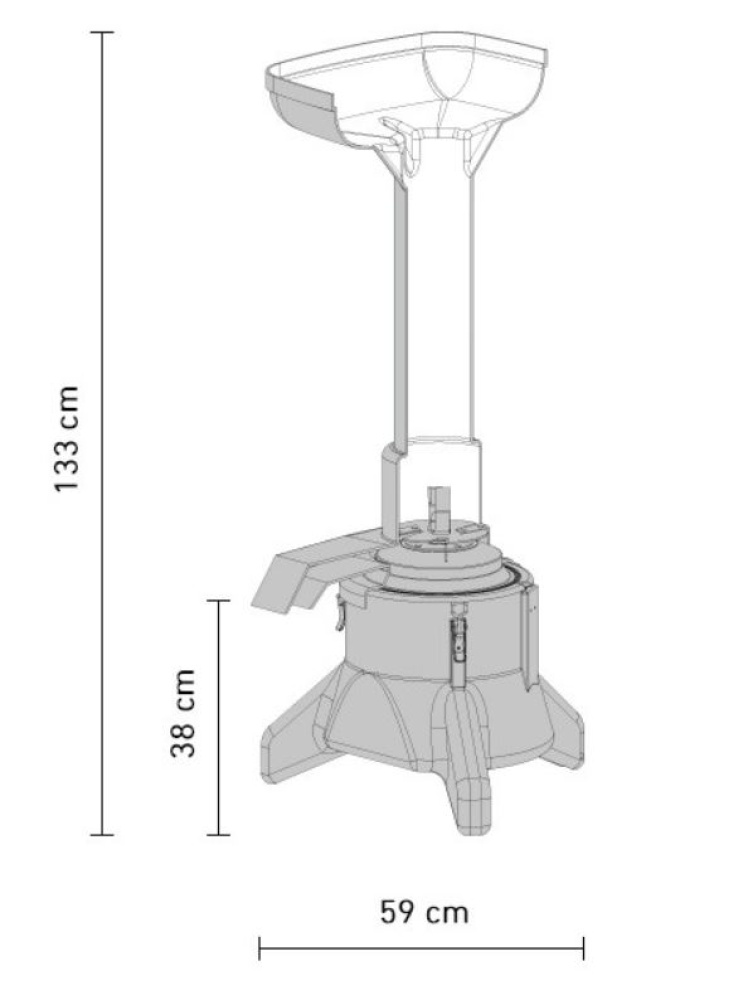 Obstmühle elektrisch aus Kunststoff von Speidel für 1000 kg/h