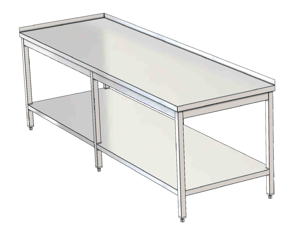 Arbeitstisch mit Grundboden, Höhe= 850mm, BxT: 2800 x 800 mm