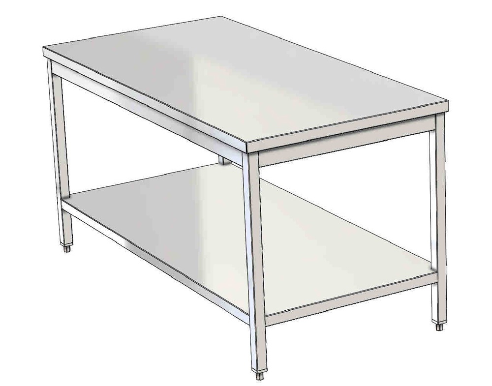 Arbeitstisch mit Grundboden, Höhe= 850mm, BxT: 2100 x 800 mm
