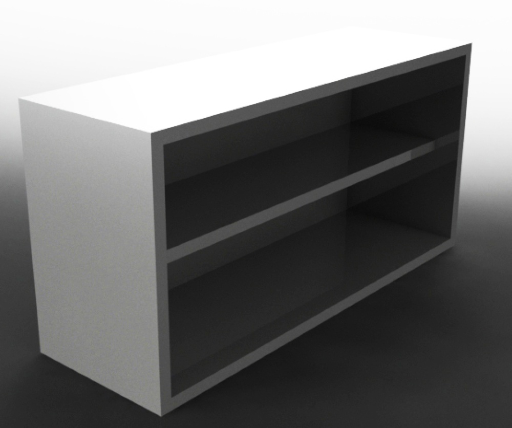 Cr- Wandhängeschrank offen, HxT: 600x400mm, Breite: 1900