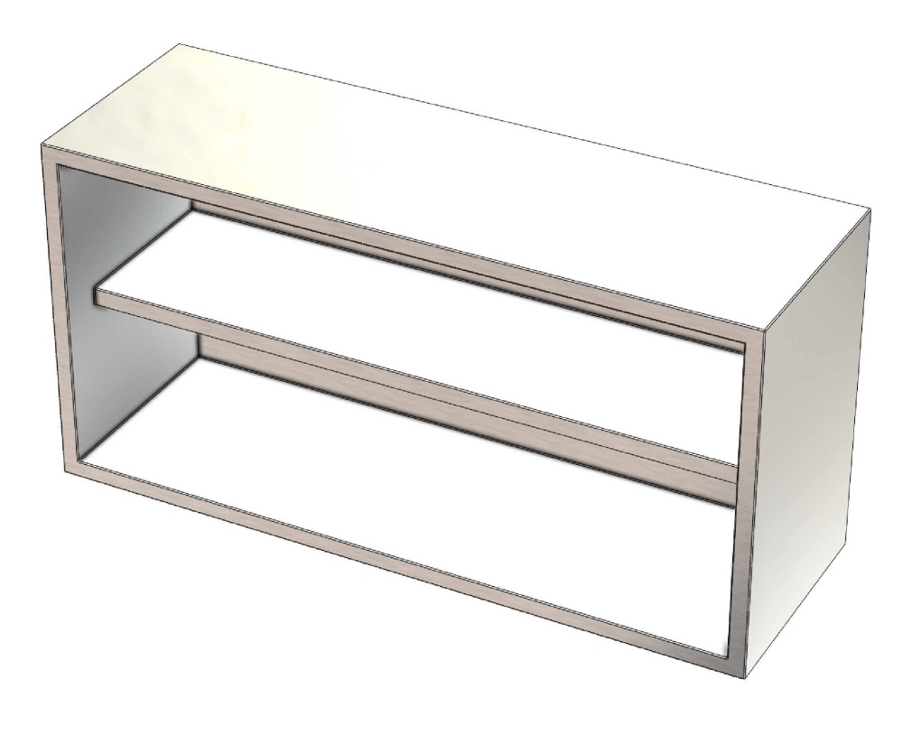 Wandhängeschränke offen, HxT= 600x400 mm, Breite: 1300 mm