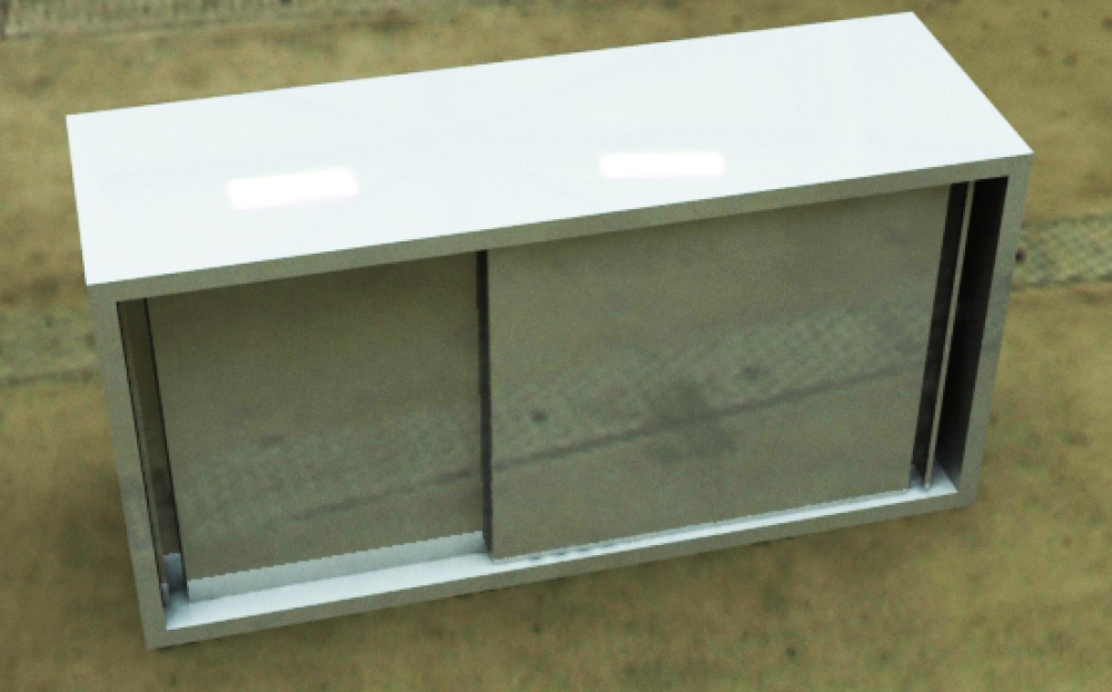 Cr- Wandhängeschrank mit S.Türen, HxT: 600x400mm, Breite: 1300