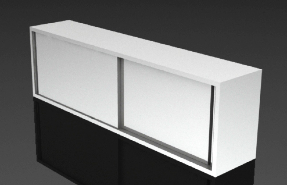Cr- Wandhängeschrank mit S.Türen, HxT: 600x400mm, Breite: 2200