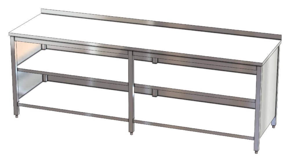 Arbeitsschränke offen, Zwischenboden, H=850mm, BxT: 2200 x 600